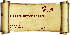 Flits Antonietta névjegykártya